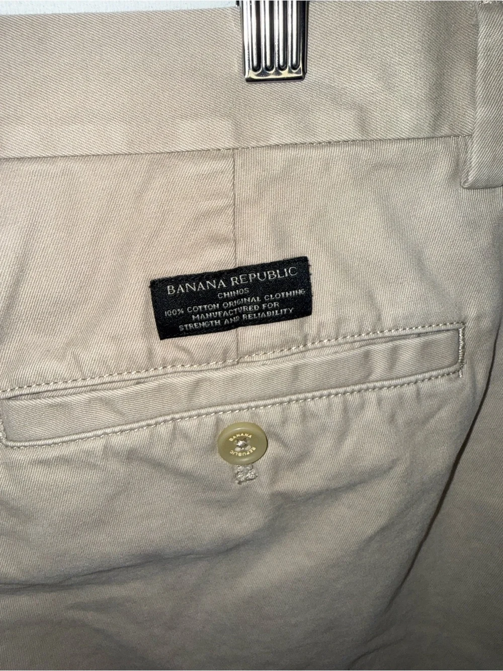 Banana Republic Men’s Aidan Chino Classic Fit Tan/Beige Pants Size 35x30 Cotton